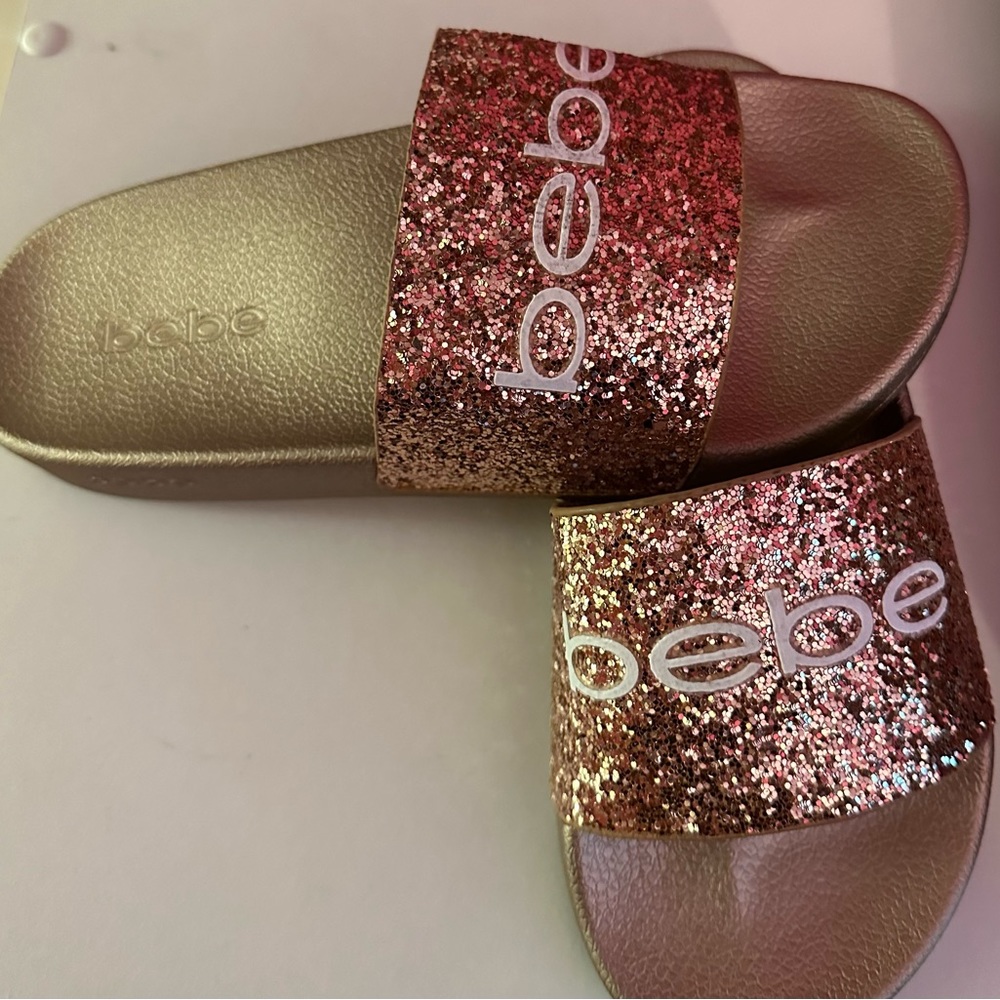 BEBE Rose Gold sandals size 7 nwt